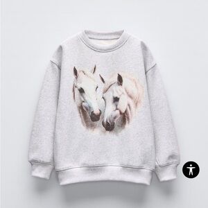 Zara girl Horse Sweatshirt Size 13-14 NWT